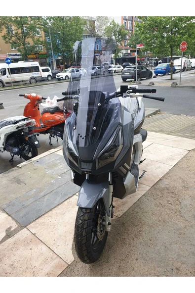 MOTOCAM Moto Gusto Dream 150 Siperlik Ön Cam 2023-2025 Model 75cm Füme Renkli 4mm UZUN CAM - 3