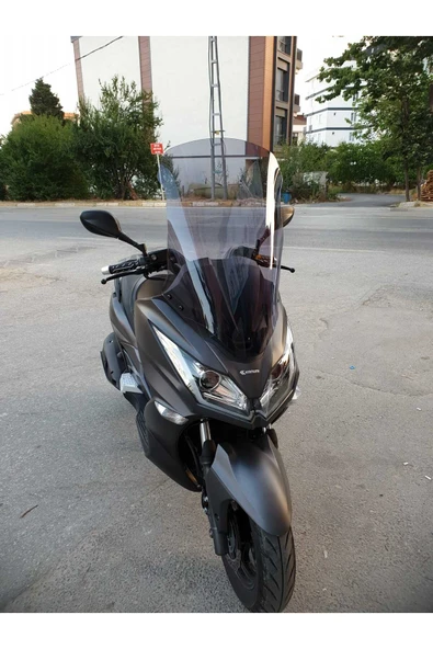 MOTOCAM Kanuni Reha 250 Siperlik Ön Cam 2022-2025 Model 72cm Füme Renkli 4mm UZUN CAM - 3