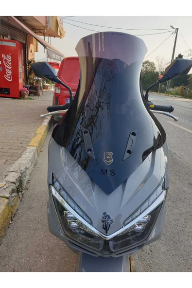 MOTOCAM Mondial Strada 125 Siperlik Ön Cam 2023-2025 Model 75cm Siyah Renkli 4mm UZUN CAM