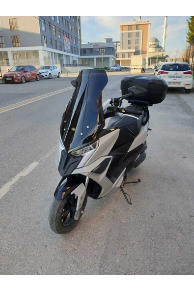 MOTOCAM Kymco Dink R 150 Siperlik Ön Cam 2023-2025 Model 77cm Siyah Renkli 4mm - 3