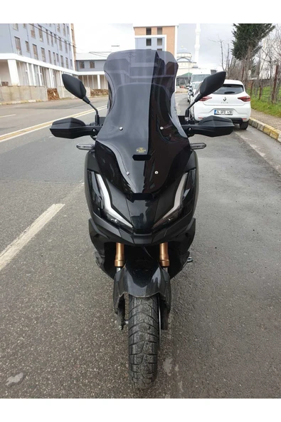 MOTOCAM Honda Adv 350 Siperlik Ön Cam 2023-2025 Model 72cm Siyah Renkli 4mm UZUN CAM