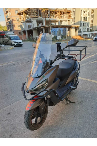 MOTOCAM RKS Newlight 125 Siperlik Ön Cam 2021-2022 Model 55cm Şeffaf Renkli 4mm PRO MODELE UYMAZ - 3