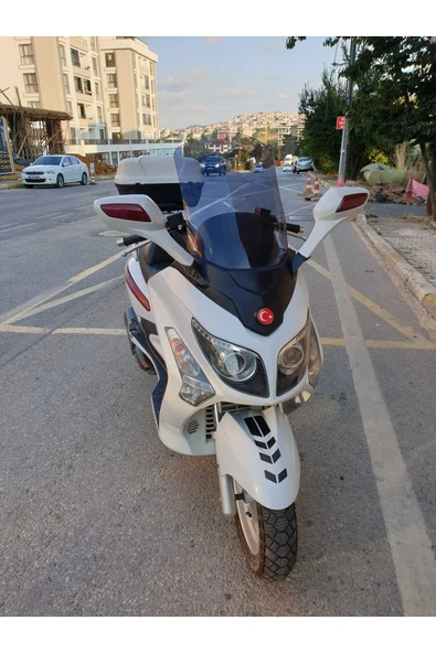 MOTOCAM SYM Gts Evo 250 Siperlik Ön Cam 2006 2015 Model 63cm Füme Renkli 4mm 10cm daha Uzun - 2