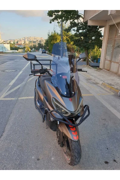 MOTOCAM RKS Newlight 125 Siperlik Ön Cam 2021-2022 Model 65cm Füme Renkli 4mm PRO MODELE UYMAZ - 3