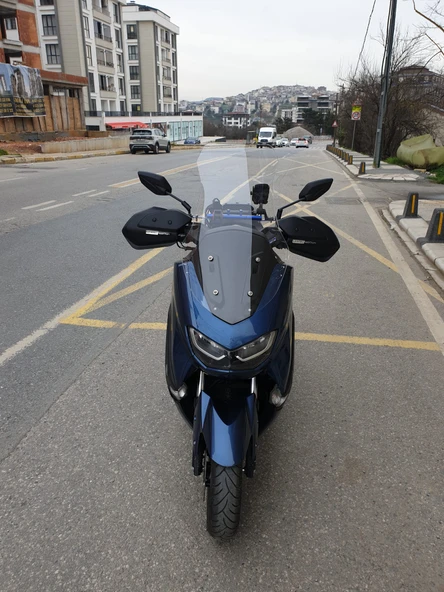 MOTOCAM Yamaha Nmax Siperlik Ön Cam 2021-2025 Model 72cm Şeffaf Renkli 4mm UZUN CAM