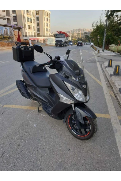 MOTOCAM SYM Joymax 250 İ Siperlik Ön Cam 2013 2016 Model 54cm Şeffaf Renkli 4mm KISA SPOR CAM - 3