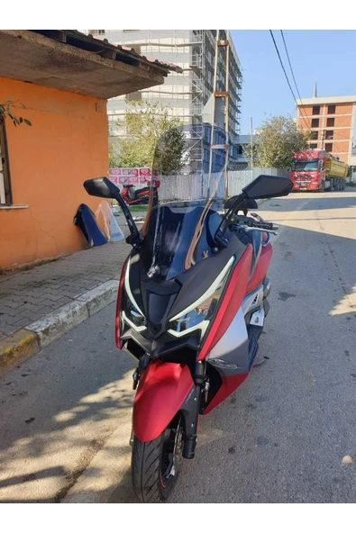 MOTOCAM Ariic Chief 318 Siperlik Ön Cam 2023-2025 Model 75cm Füme Renkli 4mm UZUN CAM - 2