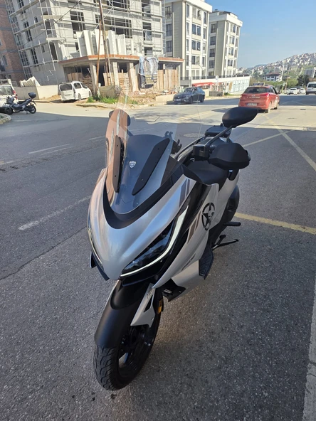 MOTOCAM Zontes ZT 250 T-E Siperlik Ön Cam 2023-2025 Model 73cm Şeffaf Renkli 4mm - 3