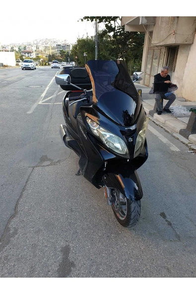 MOTOCAM Suzuki Burgman 400 K7 Siperlik Ön Cam 2007 2015 Model 70cm Siyah Renkli 4mm - 3