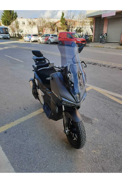 MOTOCAM Falcon Trex 188 Siperlik Ön Cam 2022-2025 Model 65cm Füme Renkli 4mm ORTA BOYLU CAM - 3