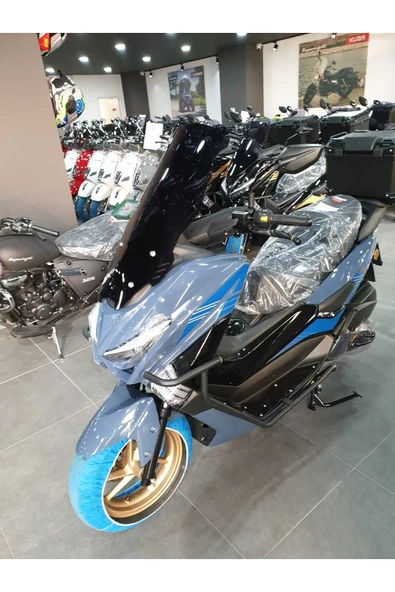 MOTOCAM Küba Newcity 125 Siperlik Ön Cam 2023-2025 Model 75cm Siyah Renkli 4mm UZUN CAM - 3