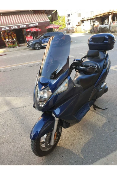MOTOCAM Honda Silverwing SWT 400 Siperlik Ön Cam 2006 2009 Model 52cm Siyah Renkli 4mm - 3