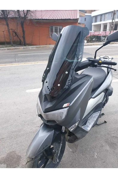 MOTOCAM Arora ZRX 200 Siperlik Ön Cam 2022 Model 75cm Siyah Renkli 4mm UZUN CAM - 3