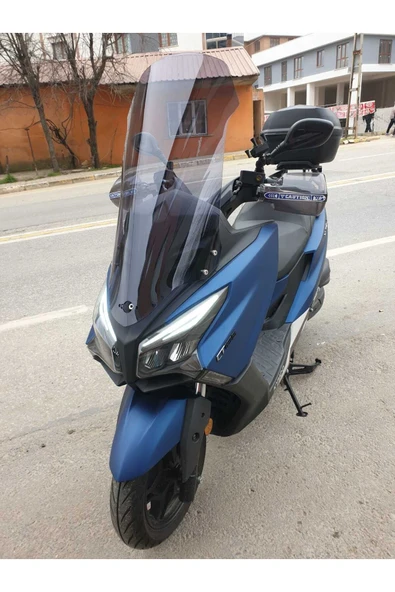 MOTOCAM Kymco Xtown 250 İ Siperlik Ön Cam 2020 2025 Model 83cm Füme Renkli 4mm UZUN CAM - 2