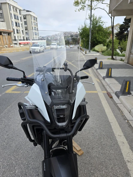 MOTOCAM Honda NX 500 Ön Cam 48cm 2025 Model Şeffaf Renkli 4mm UZUN CAM - 2