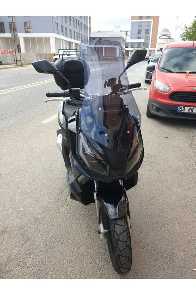 MOTOCAM Kanuni Seha Siperlik Ön Cam 2022-2025 Model 65cm Füme Renkli 4mm ORTA BOYLU CAM - 3