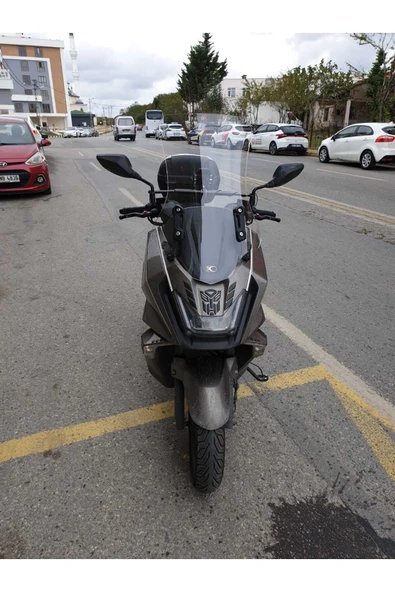 MOTOCAM kymco Skytown 125 Siperlik Ön Cam 2023-2025 Model 72cm Şeffaf Renkli 4mm UZUN CAM
