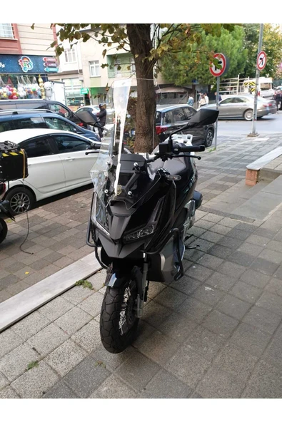 MOTOCAM Barossa ADV 125 Siperlik Ön Cam 2025 Model 65cm Şeffaf Renkli 4mm ORTA BOYLU CAM - 2