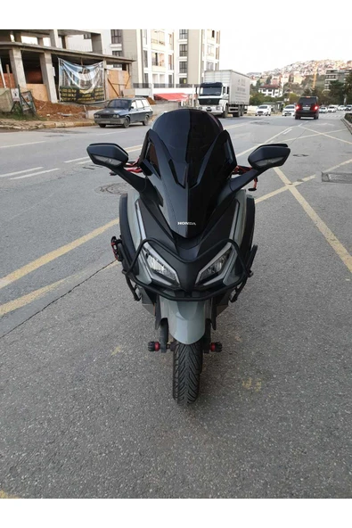 MOTOCAM Honda Forza 250 Siperlik Ön Cam 2021-2025 Model 47cm Siyah Renkli 4mm BOY