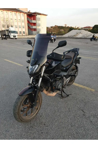 MOTOCAM Honda NC 700 750 S Siperlik Ön Cam 2012 2020 Model 50cm Siyah Renkli 4mm ORTA BOYLU CAM - 3