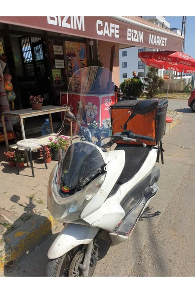 MOTOCAM Honda Pcx Siperlik Ön Cam 2011 2013 Model 83cm Şeffaf Renkli 4mm UZUN CAM - 3
