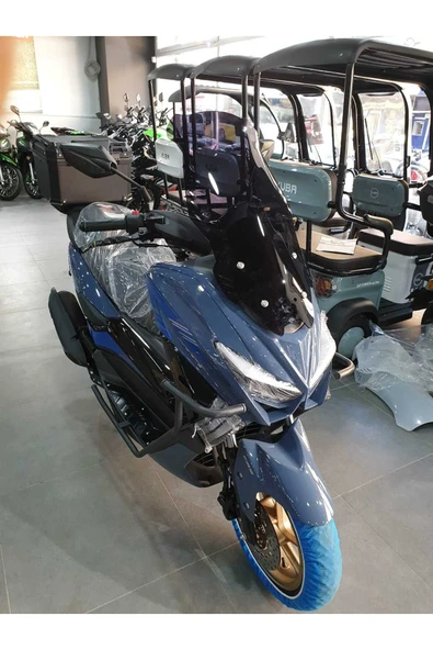 MOTOCAM Küba Newcity 125 Siperlik Ön Cam 2023-2025 Model 75cm Siyah Renkli 4mm UZUN CAM - 2
