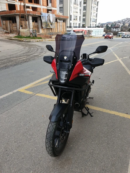 MOTOCAM Honda NX 500 Ön Cam 2025 Model 44cm Siyah Renkli 4mm UZUN CAM - 3