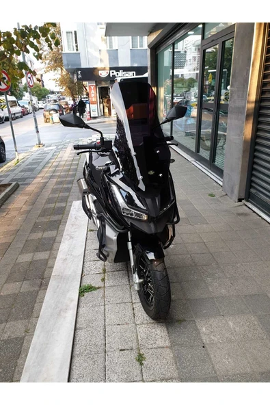 MOTOCAM Barossa ADV 127 Siperlik Ön Cam 2025 Model 75cm Siyah Renkli 4mm UZUN CAM - 2