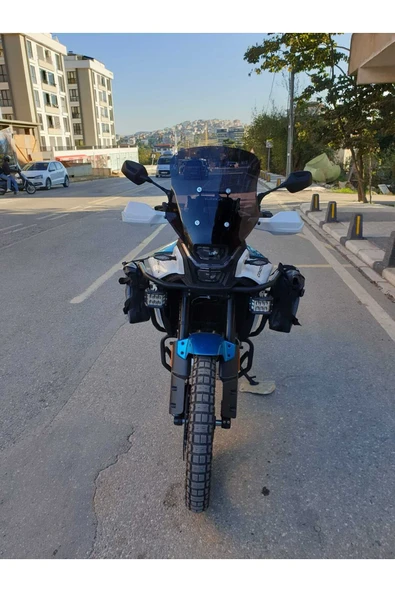 MOTOCAM CF MOTO 450 MT Siperlik Ön Cam 2025 Model 55cm siyah Renkli 4mm UZUN CAM