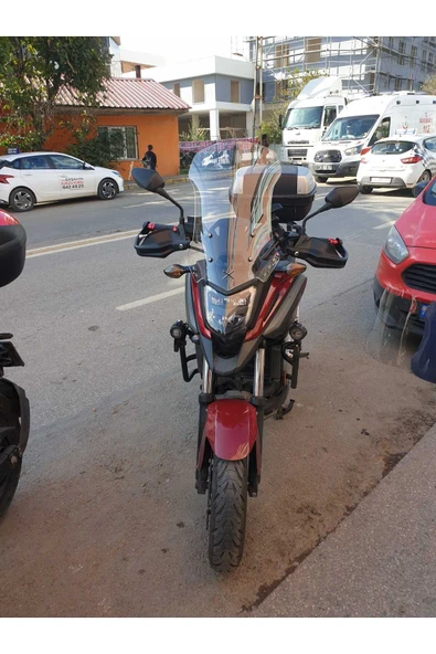 MOTOCAM Honda NC 700 750 X Siperlik Ön Cam 2016 2020 Model 50cm Şeffaf Renkli 4mm ORTA BOYLU CAM