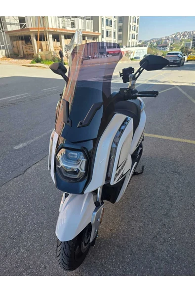 MOTOCAM Dofern JDF 250 T Siperlik Ön Cam 2024-2025 Model 60cm Siyah Renkli 4mm UZUN CAM - 3