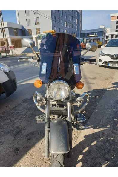 MOTOCAM Küba Süperlight 125 150 200 Siperlik Ön Cam 2008 2016 Model 53cm Siyah Renkli 4mm APARAT GÖNDERİLMEYECEK - 3