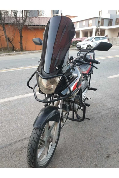 MOTOCAM Honda CBF 150 Siperlik Ön Cam 2005 2017 Model 51cm Siyah Renkli 4mm - 2