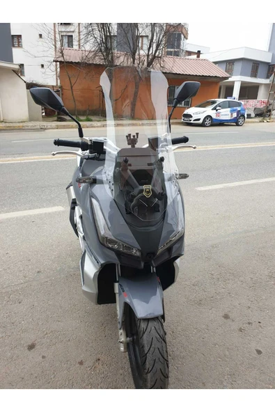 MOTOCAM Arora Beatrix 150 Siperlik Ön Cam 2023-2025 Model 55cm Şeffaf Renkli 4mm KISA SPOR CAM - 2