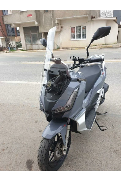 MOTOCAM Arora Beatrix 150 Siperlik Ön Cam 2023-2025 Model 65cm Şeffaf Renkli 4mm ORTA BOYLU CAM