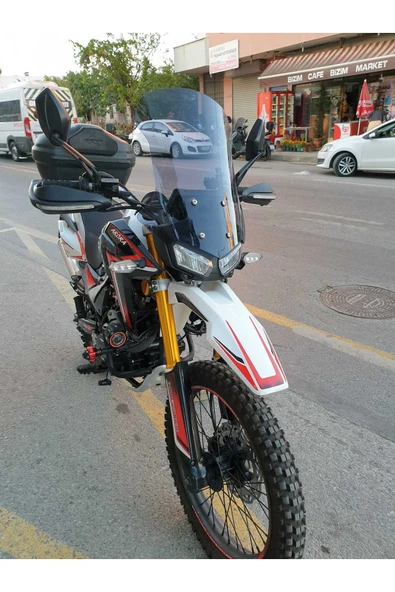 MOTOCAM Arora CR 250 Siperlik Ön Cam 2025 Model 55cm Füme Renkli 4mm - 2