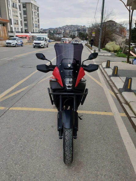 MOTOCAM Honda NX 500 Ön Cam 2025 Model 44cm Siyah Renkli 4mm UZUN CAM