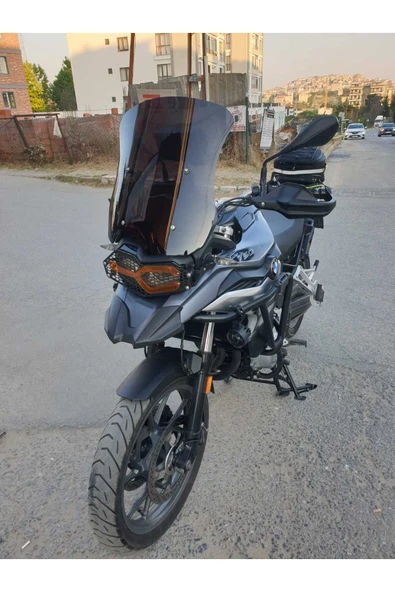 MOTOCAM Bmw F750 Siperlik Ön Cam 2018-2023 Model 48cm Siyah Renkli 4mm - 3