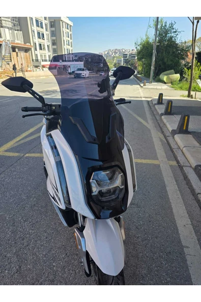 MOTOCAM Dofern JDF 250 T Siperlik Ön Cam 2024-2025 Model 60cm Siyah Renkli 4mm UZUN CAM - 2