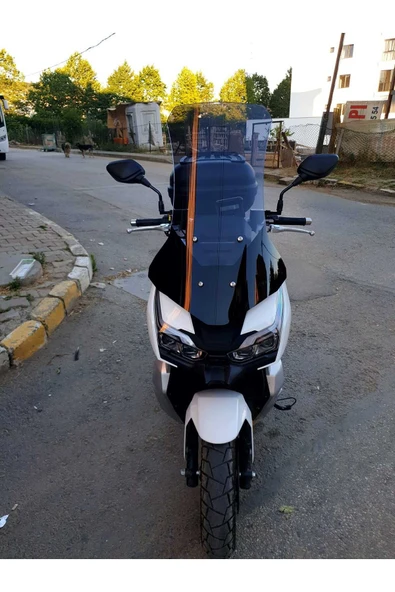 MOTOCAM RKS Freccia 150 Siperlik Ön Cam Alt Siyah 2022-2025 Model 75cm Füme Renkli 4mm UZUN CAM