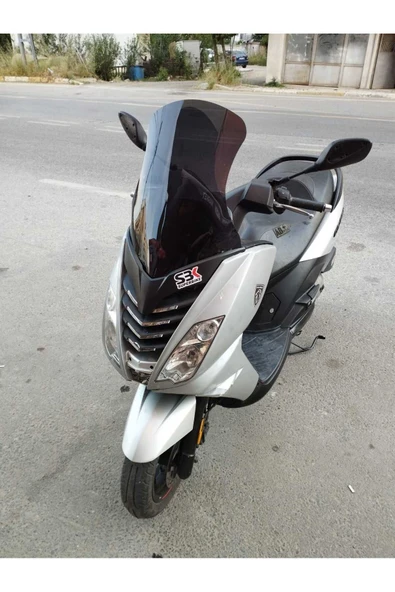 MOTOCAM Peugeot Citystar 200 Siperlik Ön Cam 2017 2018 Model 56cm Siyah Renkli 4mm UZUN CAM - 2