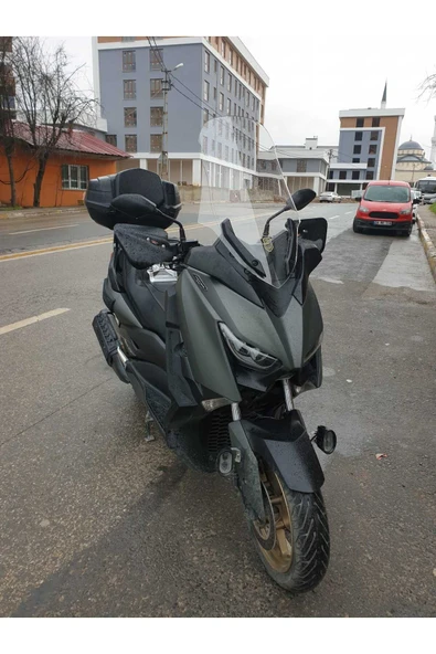 MOTOCAM Yamaha Xmax 250 Siperlik Ön Cam 2018 2022 Model 65cm Şeffaf Renkli 4mm ORTA BOYLU CAM - 3