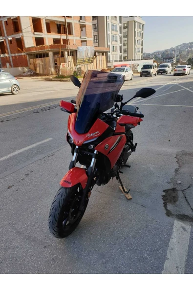 MOTOCAM Yamaha Tracer 700 Siperlik Ön Cam 2021-2025 Model 59cm Siyah Renkli 4mm - 3
