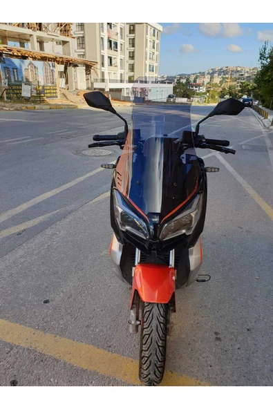 MOTOCAM QJ ATR 125 Siperlik Ön Cam 2023-2025 Model 75cm Füme Renkli 4mm UZUN CAM