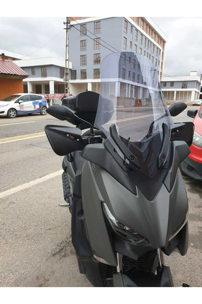 MOTOCAM Yamaha Xmax 250 Siperlik Ön Cam 2018 2022 Model 65cm Füme Renkli 4mm ORTA BOYLU CAM - 3