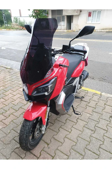 MOTOCAM RKS Reale 125 Siperlik Ön Cam 2023-2025 Model 75cm Siyah Renkli 4mm UZUN CAM - 2