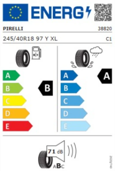 245/40R18 97Y Powergy Xl - Yaz Lastiği (2025 Üretim) - 2