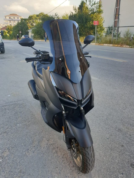 MOTOCAM RKS RZ 250 S Siperlik Ön Cam 2022-2025 Model 68cm Siyah Renkli 4mm