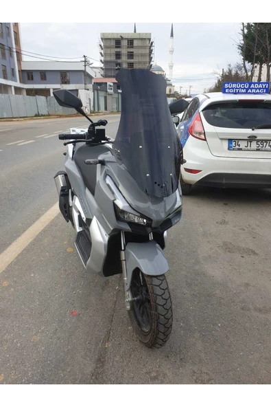 MOTOCAM RKS Veloce 150 Siperlik Ön Cam 2023-2025 Model 75cm Siyah Renkli 4mm UZUN CAM - 3