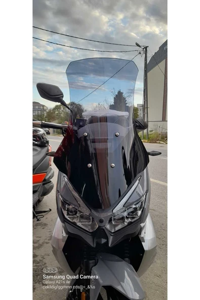 MOTOCAM RKS Blade 250 -350 Siperlik Ön Cam 2023-2025 Model 65cm Füme Renkli 4mm ORTA BOYLU CAM - 2
